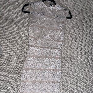 lace nude dress